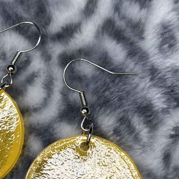 Women Cute Lemon Orange Fruit Dangle Drop Earrings Acrylic Fun Jewelry Yellow - Picture 3 of 3